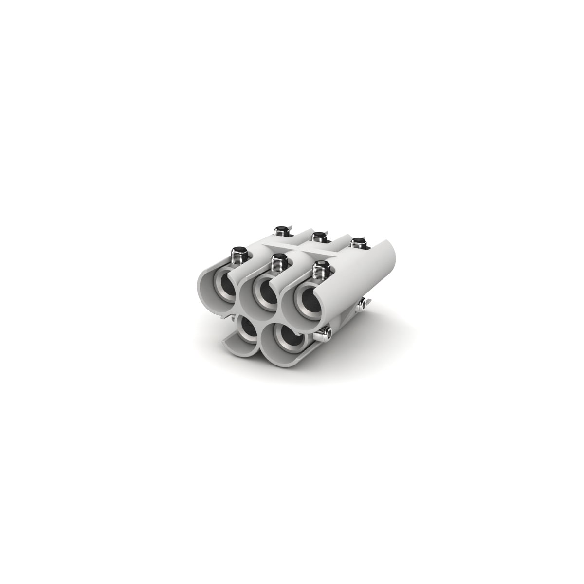 ETELEC - Morsettiera isolata pentapolare con serraggio a vite per connessione in linea per cavi 1,5-6 mm2