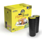 ETELEC - Nastri autoestinguenti professionali in PVC certificato IMQ 19x25x0,15 Nero Kit 20 pz + OMAGGIO