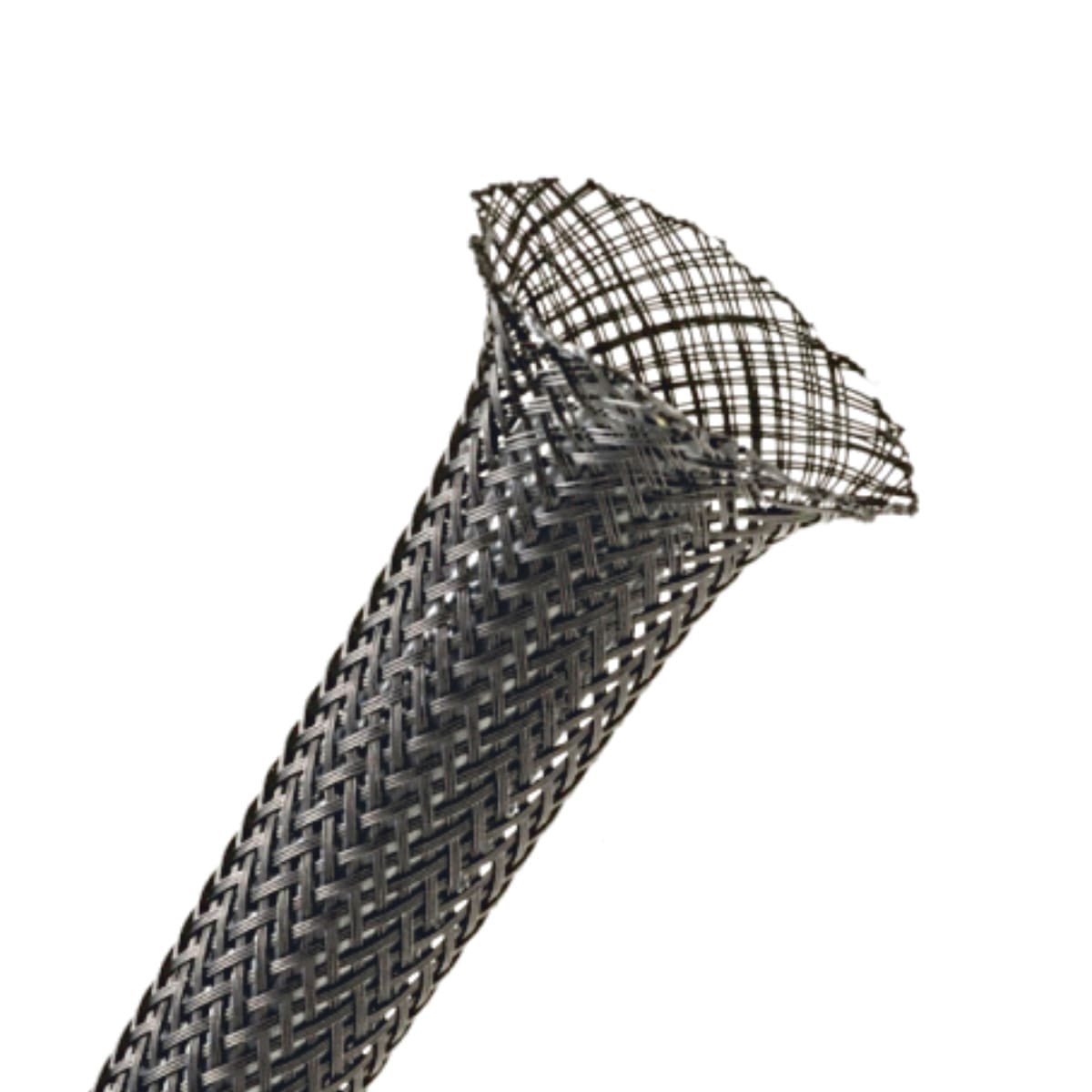 ETELEC - Guaina trecciata in poliestere con diametro di legatura 15 - 33 mm lunghezza 50 m - Nera RH1020