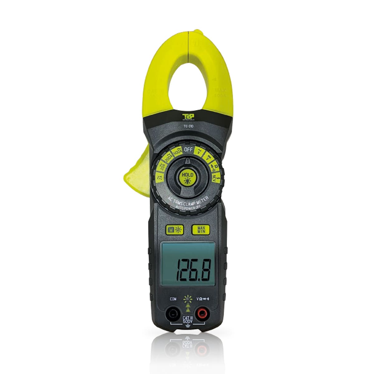 ETELEC - Pinza amperometrica digitale TRMS per corrente AC fino a 400 A (true RMS), tensione AC/DC TE0310