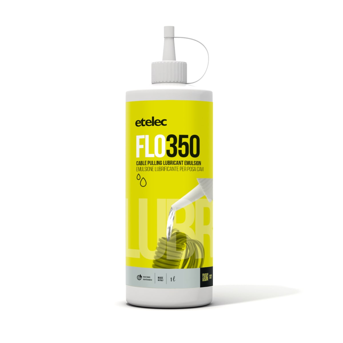 ETELEC - Emulsione fluida di silicone per posa cavi in flacone da 1 litro