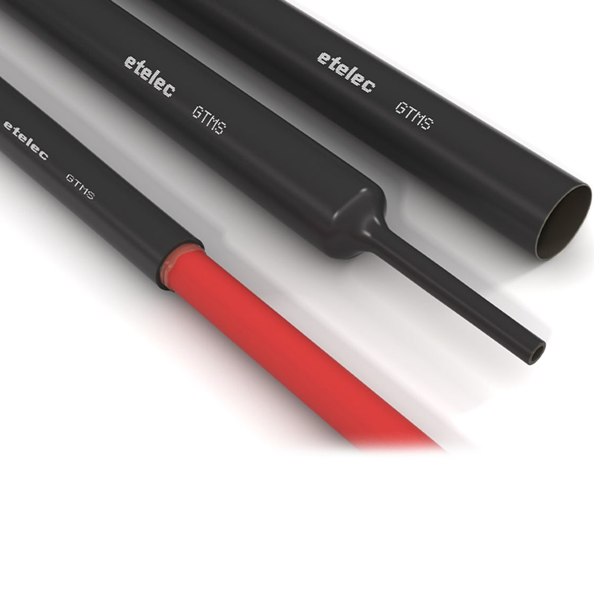 ETELEC - Guaina termorestringente a medio spessore con sigillante 3:1 per diametro cavo 28-77mm in barre 1m
