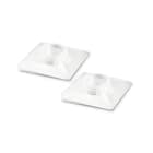 ETELEC - Basette adesive di ancoraggio in nylon per fascette a 4 vie 27x27 mm Bianca
