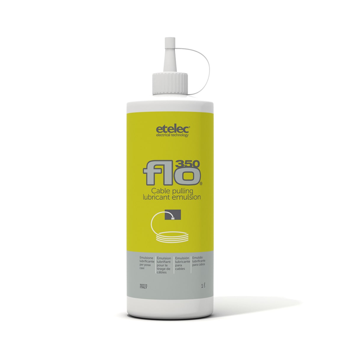 ETELEC - Gel lubrificante per posa cavi per elevata riduzione dell'attrito - Flacone da 1 L FL3500