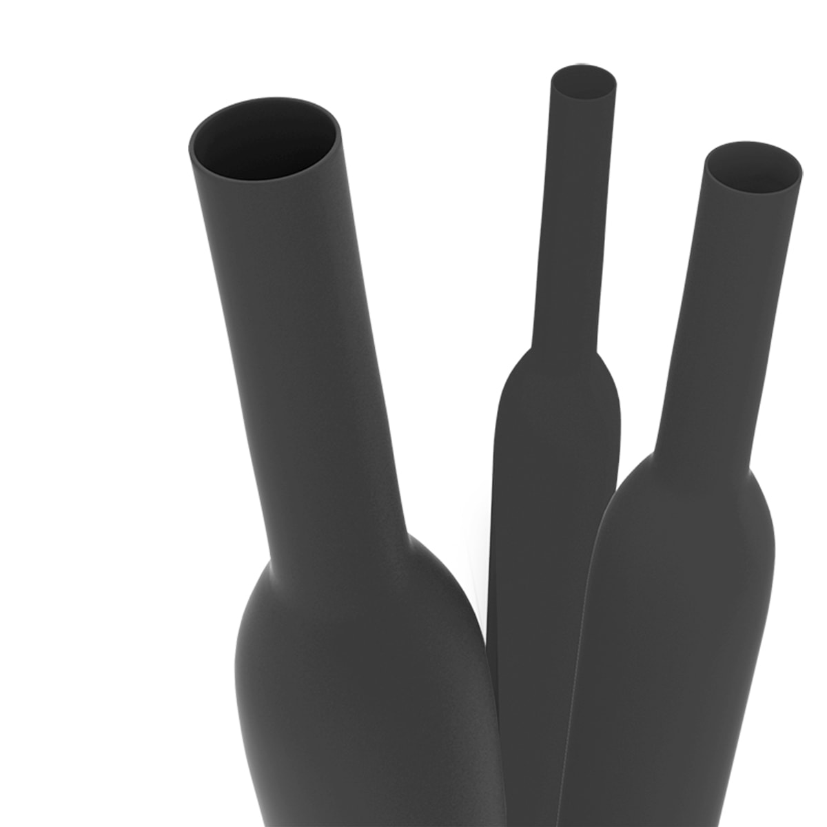 ETELEC - Guaina termorestringente nera 2:1 in barre 1m a basso spessore per diametro cavo 30,5-45,9mm