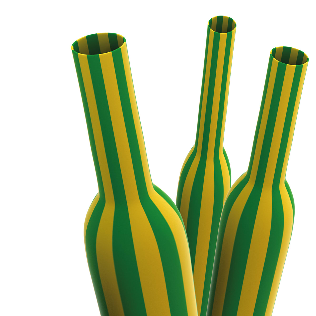 ETELEC - Guaina termorestringente giallo/verde 2:1 in barre 1m a basso spessore per diametro cavo 5,7-8,6mm