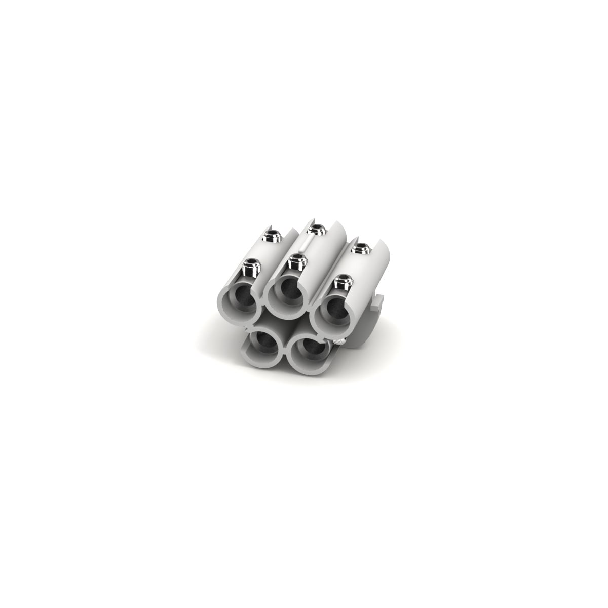 ETELEC - Morsettiera isolata pentapolare a serraggio meccanico per connessioni in linea cavi 1,5-10 mm2