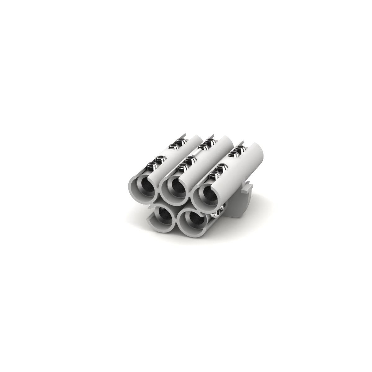 ETELEC - Morsettiera isolata pentapolare a serraggio meccanico per connessioni in linea cavi 2,5-25 mm2