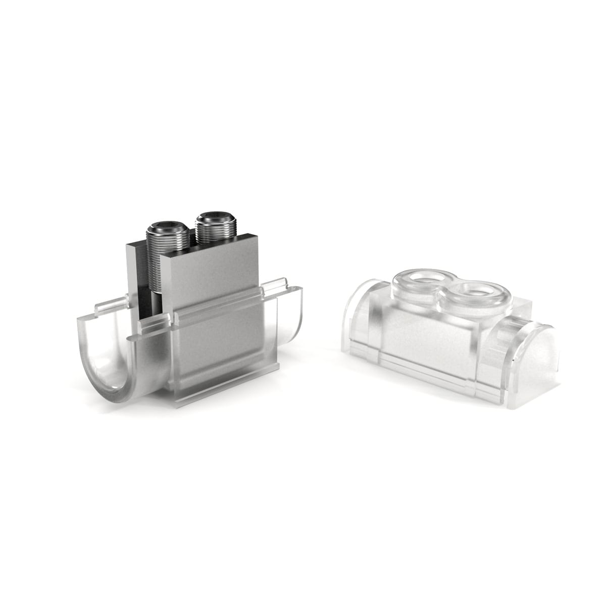 ETELEC - Connettore a U con serraggio a vite per connessioni in linea e derivazione cavi unipolari 2,5-25mm2