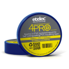 ETELEC - Nastro adesivo isolante in PVC ad uso professionale 25 mm x 25 m x 0,15 mm - Blu