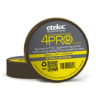 ETELEC - Nastro adesivo isolante in PVC ad uso professionale 15 mm x 10 m x 0,15 mm - Marrone