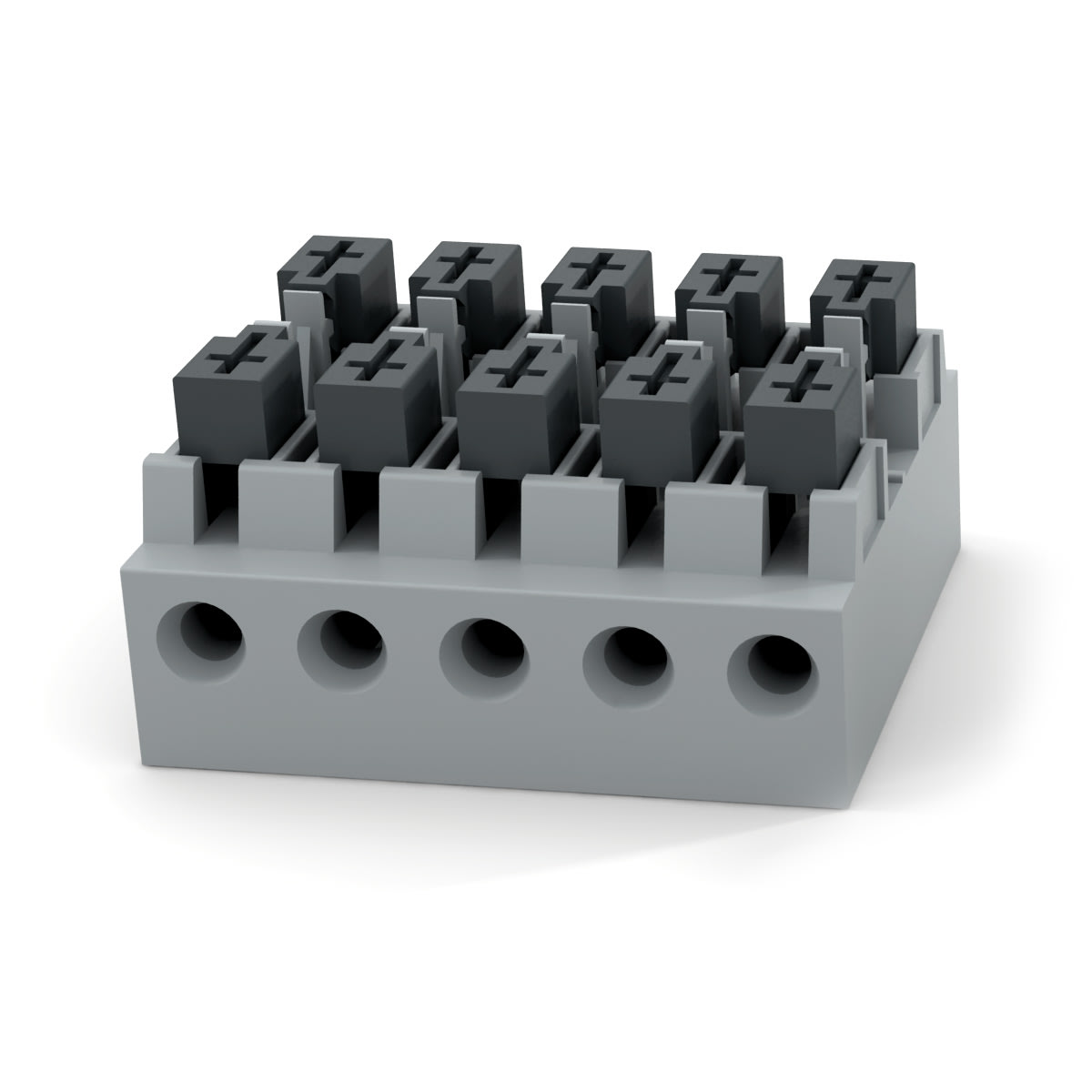 ETELEC - Morsettiera isolata a molla per connessioni in linea di cavi pentapolari 0,5-2,5 mm2 BT SP510