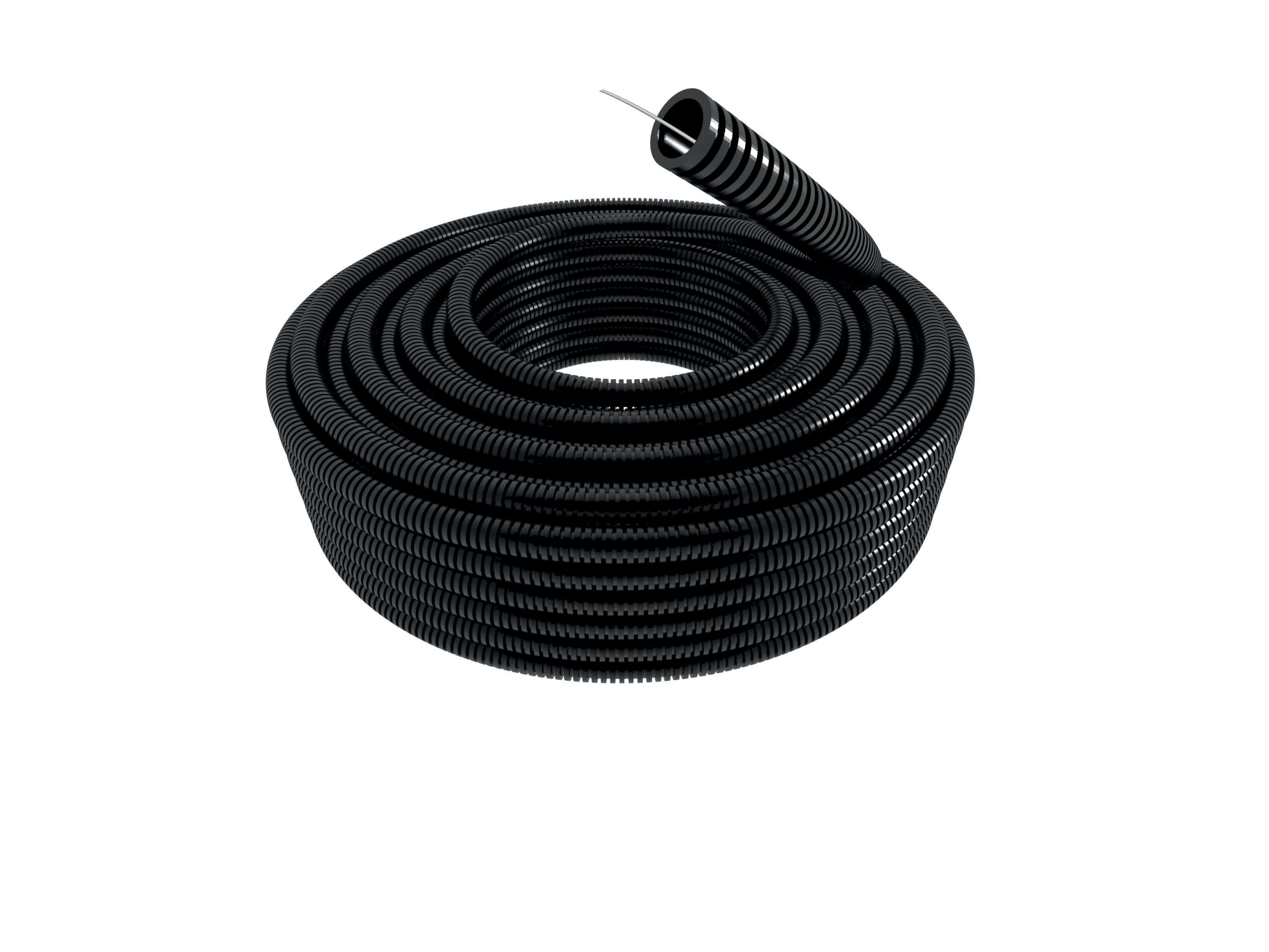 EURONORM - TUBO CORRUGATO 3321 NERO D.25 - 25M C/TI