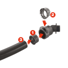 EURO 2000 - RACCORDO MF 45 PA66 NW12 NPT 1/2' NERO
