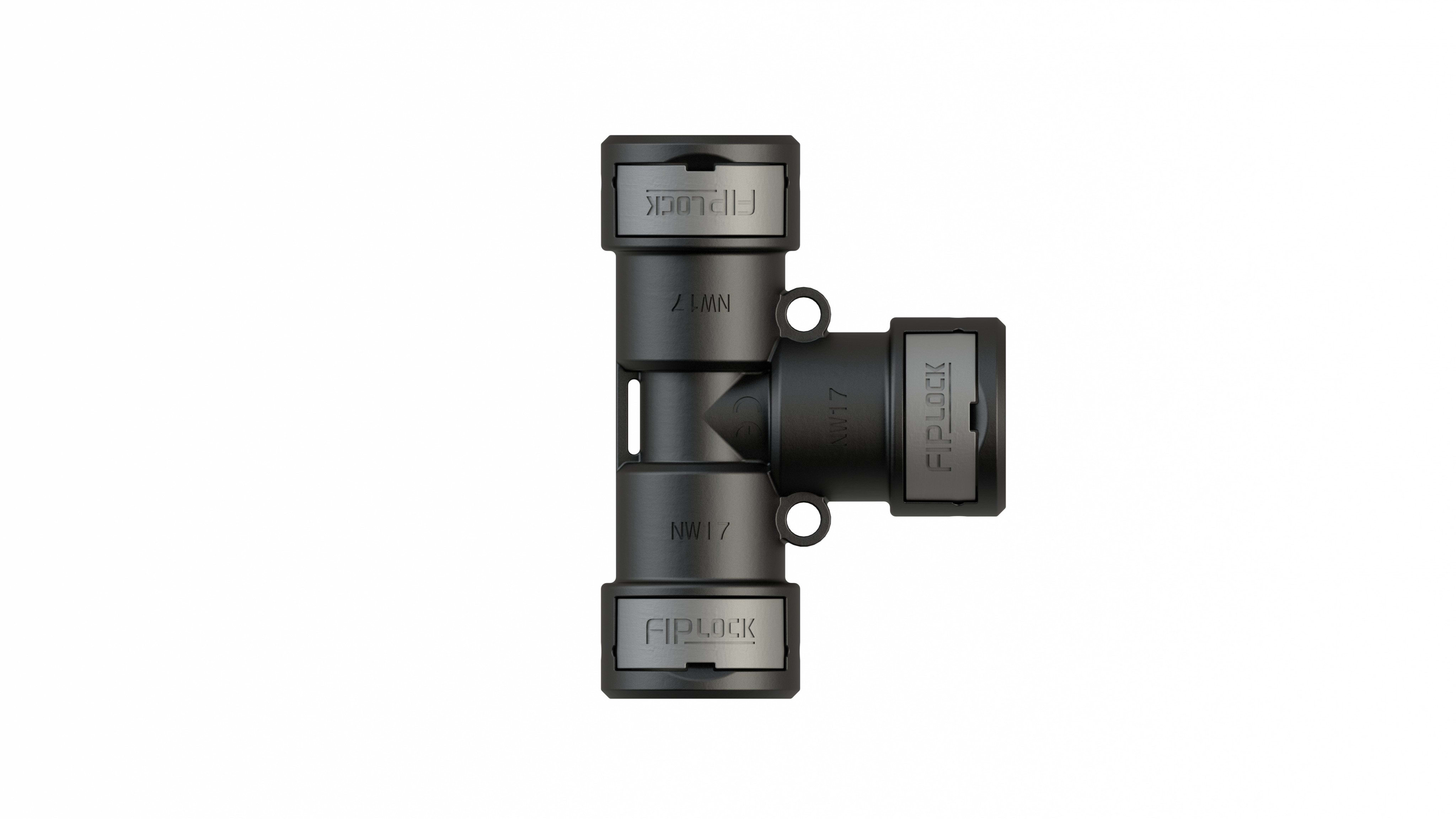 EURO 2000 - RACCORDO PA6 A T NW 12-12-12 IP69 NERO