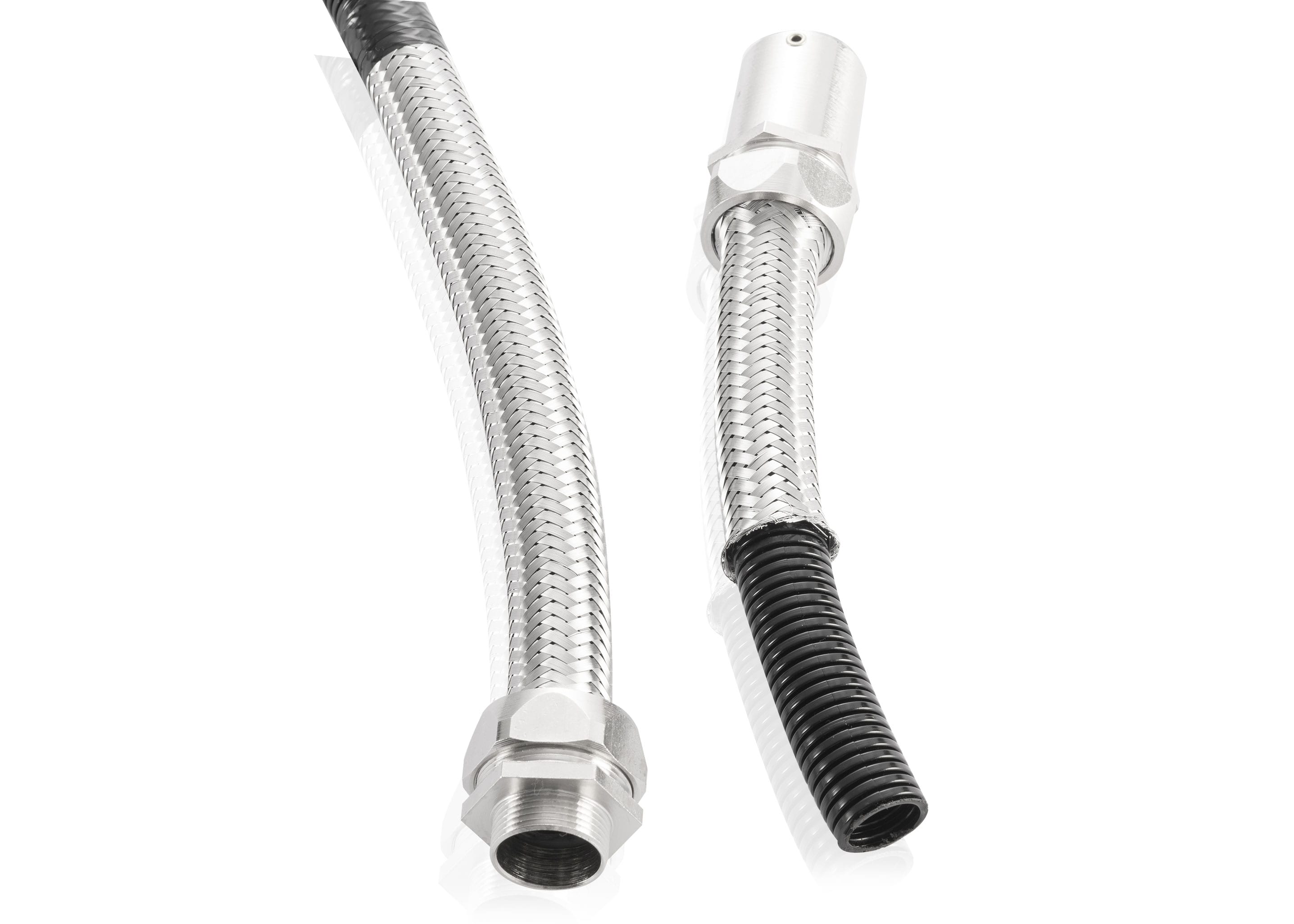 EURO 2000 - TUBO NYLON PA6 UL94 V2 TRECCIA INOX NW36