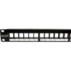 EXCEL - Pannello Patch Vuoto Excel per Moduli Keystone 24 Porte 1U Nero