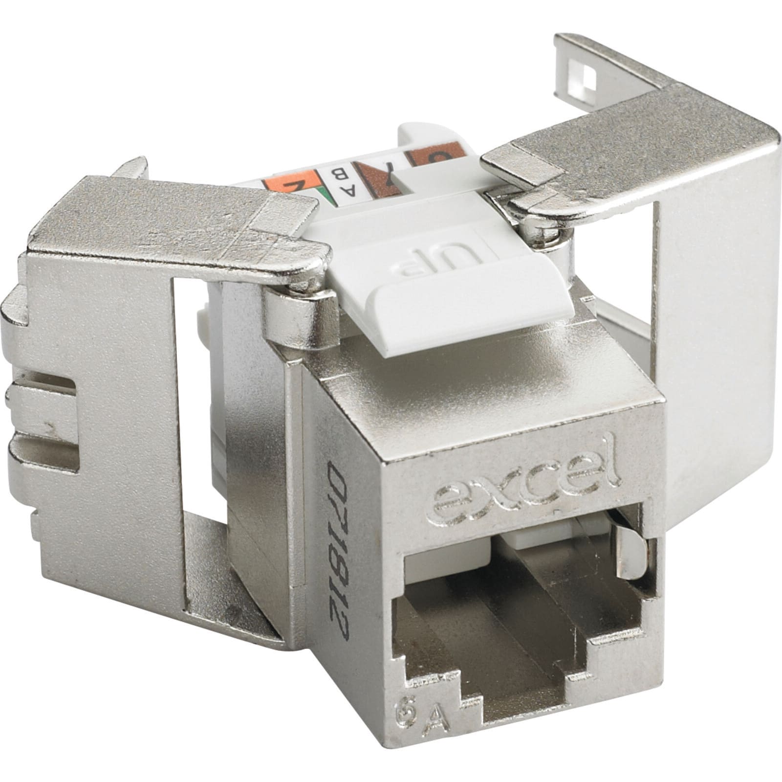 EXCEL - Excel Cat6A FTP Schermato Keystone Jack Profilo Basso Senza Utensili Argento