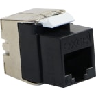 EXCEL - Excel Jack Keystone Cat6A UTP Basso Profilo, Senza Attrezzi Nero (Scatola da 24)
