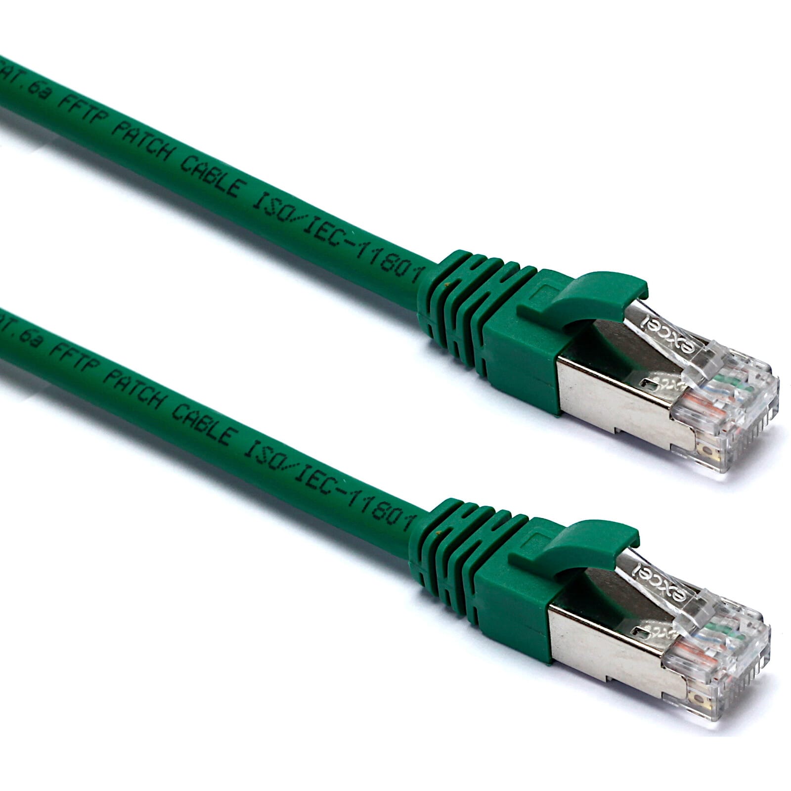 EXCEL - Cavo Patch Excel Cat6A F/FTP Schermato LSOH Blade Booted 0,5 m Verde (Confezione da 10)