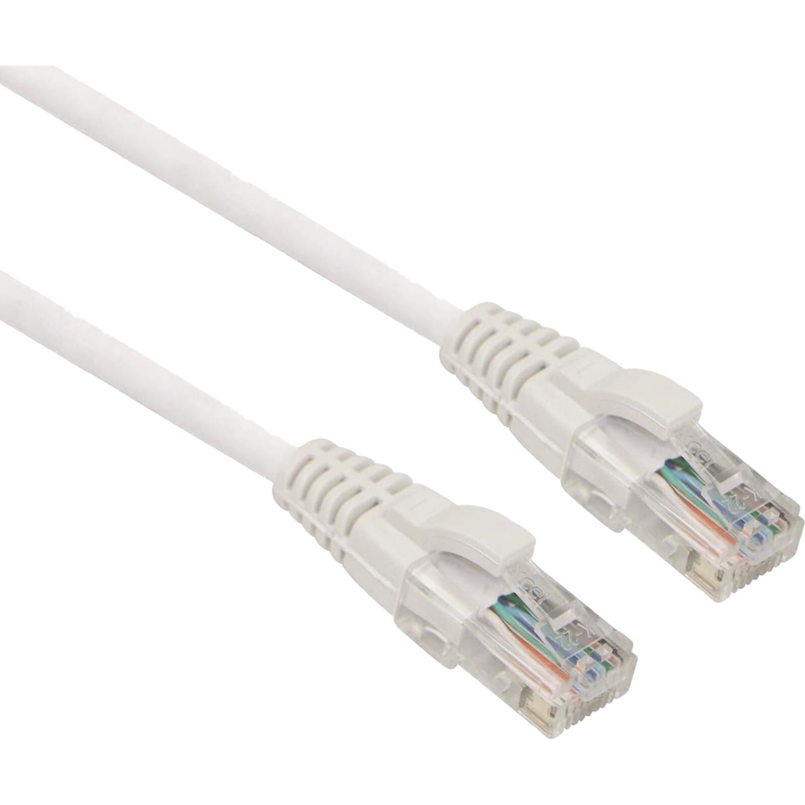 EXCEL - Cavo Patch Excel Cat6 U/UTP Non Schermato LSOH Blade Booted 0,5 m Bianco (Confezione da 10)