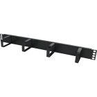 EXCEL - Excel Barra di Gestione Cavi 1U con 4 Anelli Metallici Verticali 65 mm Nero