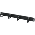 EXCEL NETWORKING SOLUTIONS - Excel Barra di Gestione Cavi 1U con 4 Anelli Metallici Verticali 65 mm Nero