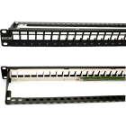 EXCEL NETWORKING SOLUTIONS - Excel Patch Panel Keystone Vuoto 24 Porte Schermata 1U Nero