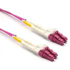 EXCEL - Cavo di Collegamento in Fibra Ottica Excel Enbeam OM4 LC-LC Multimodale 50/125 Duplex LSOH Viola 2 m