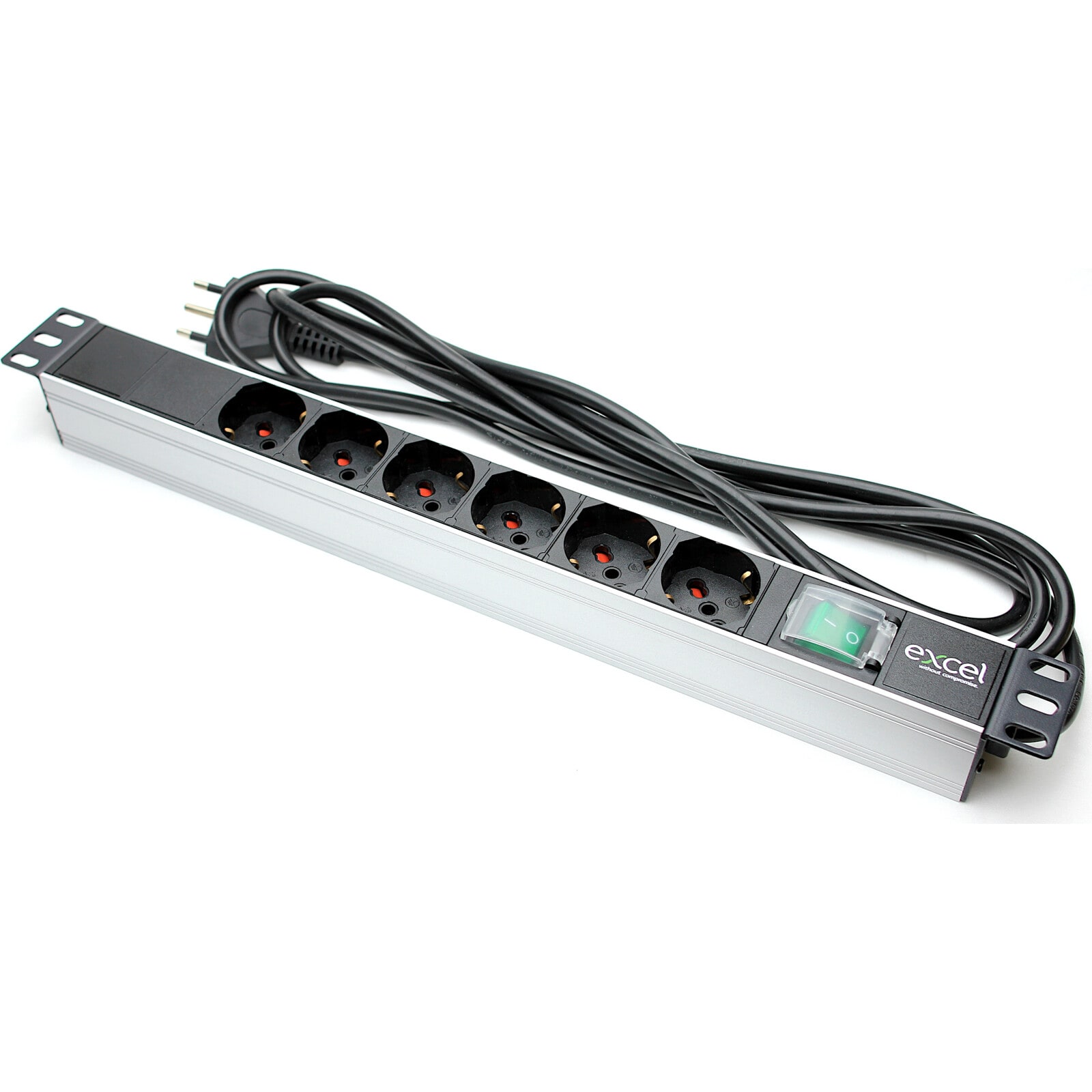 EXCEL NETWORKING SOLUTIONS - Excel PDU Orizzontale Excel 6 Vie 6x Prese ITN Passive 16A Spina ITN Commutata 555-292