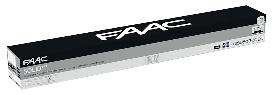 FAAC - SOLID KIT 230V SAFE: Attuatore elettromeccanico 230V 550 ITT in kit per porte garage basculanti ad uso residenziale 10561644