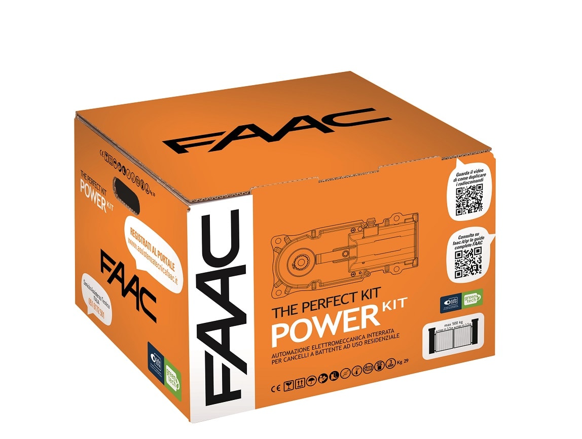 FAAC - POWER KIT 230V PERFECT: Operatore elettromeccanico 230V interrato per ante a battente ad uso residenziale in kit 105913