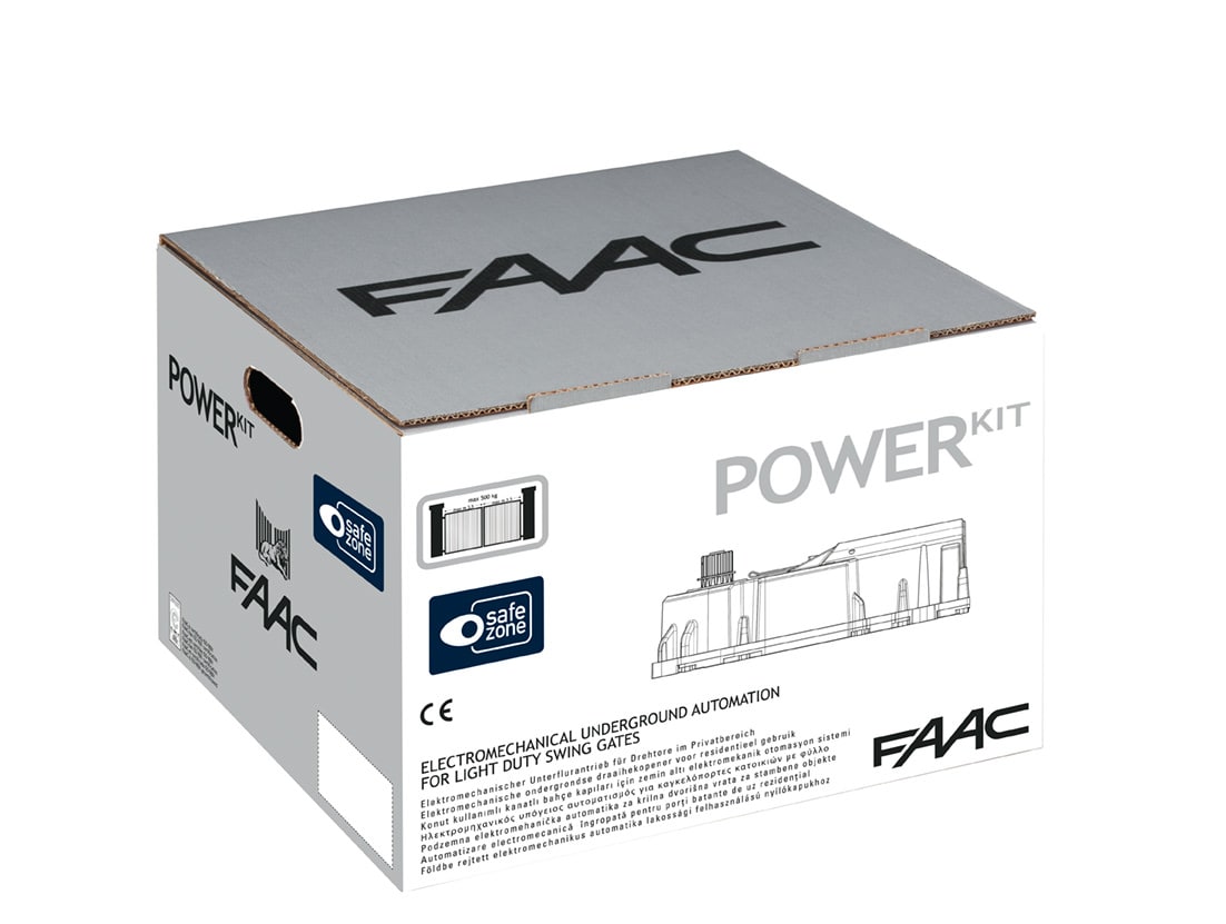 FAAC - POWER KIT 24V SAFE: Operatore elettromeccanico 24V interrato per ante a battente ad uso residenziale in kit
