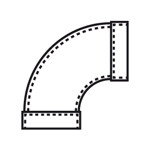 FANTINI COSMI - ANGOLO 90 DN 160MM, 1 GIUNTO INCLUSO