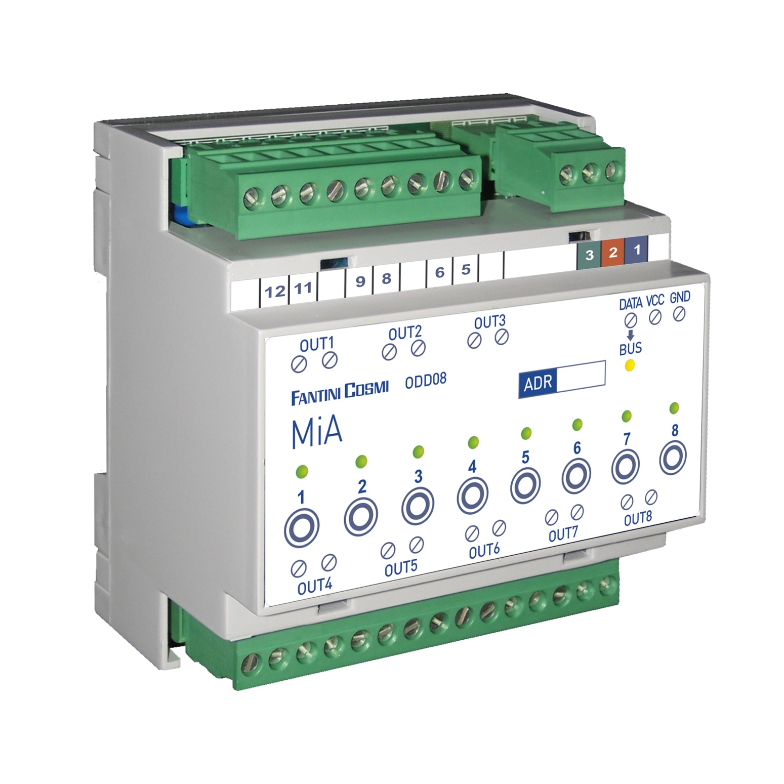 FANTINI COSMI - MODULO 8 USCITE RELE 12A CON PULSANTI (