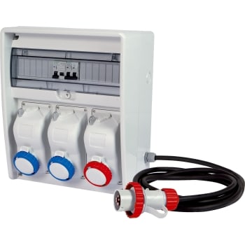 FANTON - Quadro ULISSE 350 ASC IP65 - 3 prese CEE, 2 protezioni, con cavo 4m, 9kW