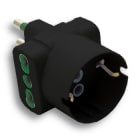 FANTON - Adattatore da spina S17 a 2 prese P17/11 + 1 P30, colore nero 82191