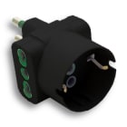 FANTON - Adattatore da spina S17 a 2 prese P17/11 + 1 P30, colore nero