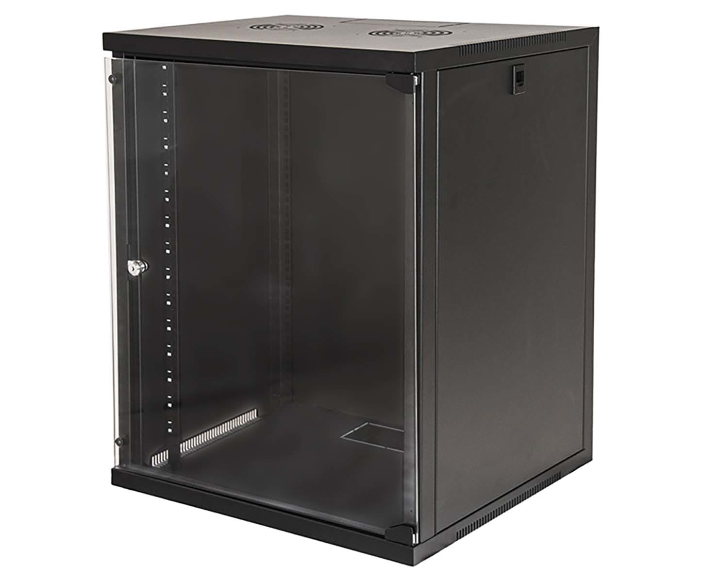 FANTON - Quadro CLOUD, ispezionabile lateralmente, 600x995x450mm 18U, porta a vetro, colore nero