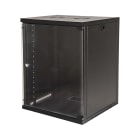 FANTON - Quadro CLOUD, ispezionabile lateralmente, 600x995x450mm 18U, porta a vetro, colore nero