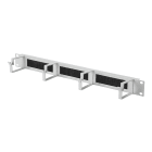 FANTON - Pannello asolato 19" 1U 4 anelli+spazzola, colore grigio