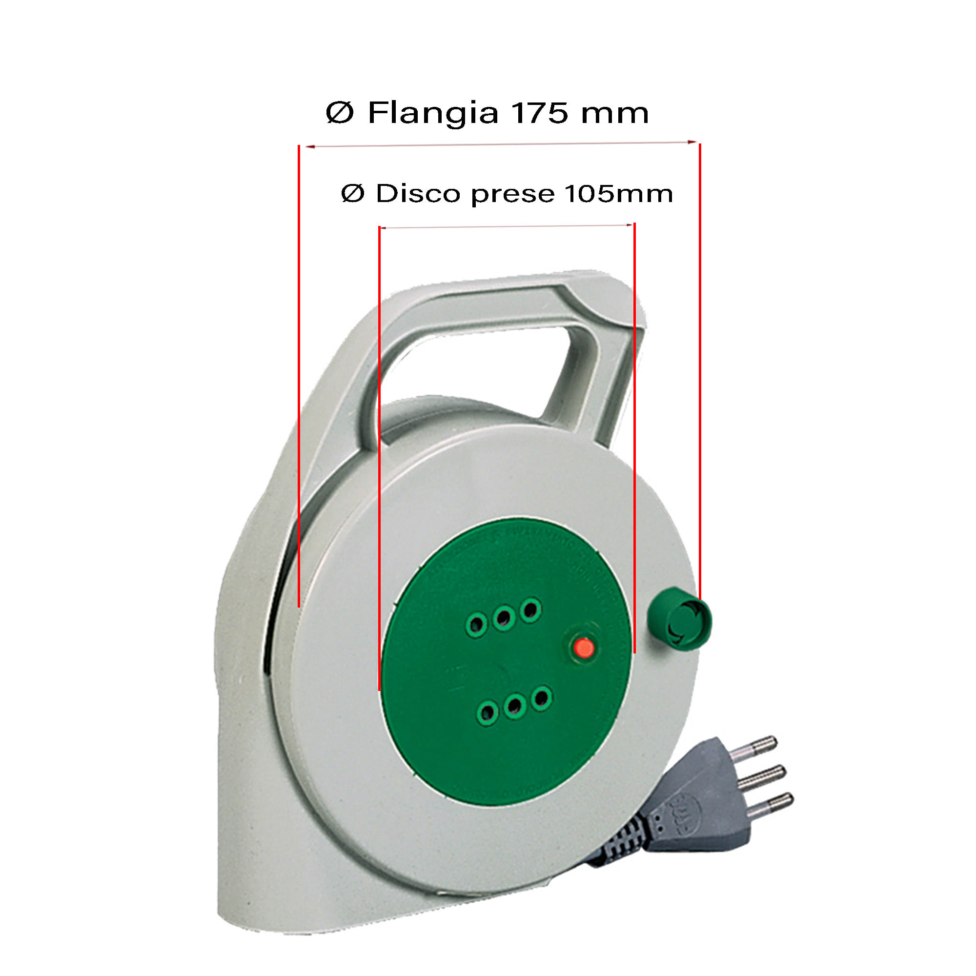FANTON - Avvolgicavo 10m 3G1 S11 2P11, con disgiuntore