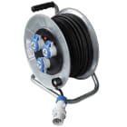 FANTON - Avvolgicavo 30m 3G2,5 H07RN-F, 3 prese CEE, con disgiuntore, IP44, zincato