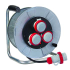 FANTON - Avvolgicavo 30m 4G2,5 H07RN-F, 3 prese CEE, con disgiuntore, IP55, zincato