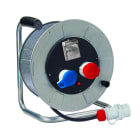 FANTON - Avvolgicavo 30m 5G2,5 H07RN-F, 2 prese CEE+1P40, con disgiuntore, IP44, zincato