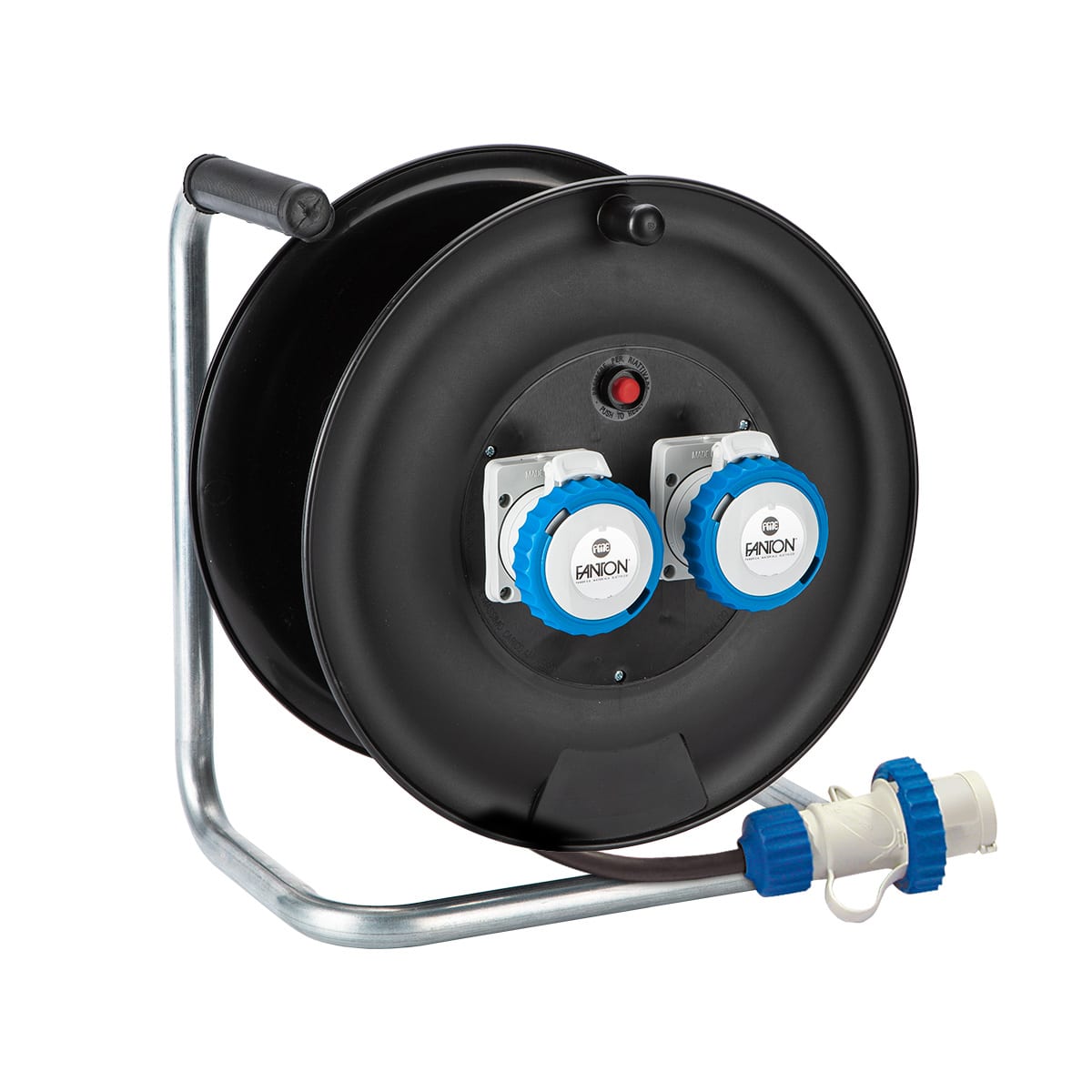 FANTON - Avvolgicavo ONDA 30m 3G2,5 H07RN-F spina CEE, 2 prese CEE, con disgiuntore, IP55