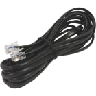 FANTON - Prolunga lineare 3m telefonico 4 conduttori con plug RJ11, colore nero