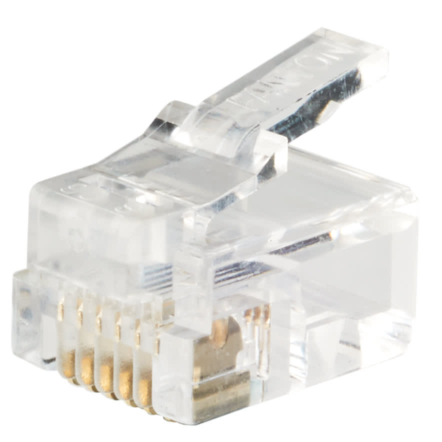 FANTON - Spina RJ11 con contatti dorati, trasparente