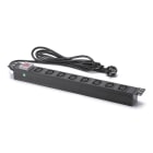 FANTON - Barra 3m 3G1,5 S31 8 prese C13, con interruttore, colore nero