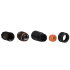 FANTON - Accoppiatore RJ45 cat.6A FTP, IP68, colore nero